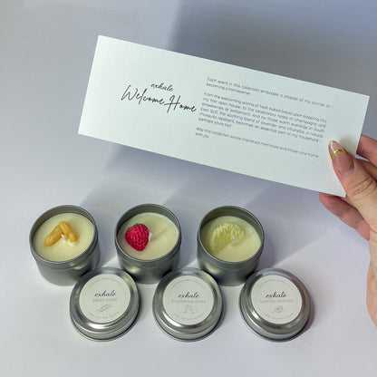 Welcome home gift set - set of 3 candles perfect for housewarming gift