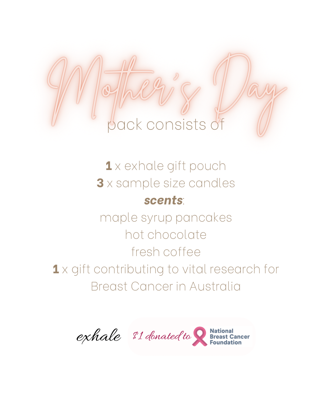 Mother's Day gift pack contents